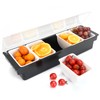 Condiment Dispenser,Fruit Veggie Condiment Caddy with Lid,Ice Cooled Condiment Server