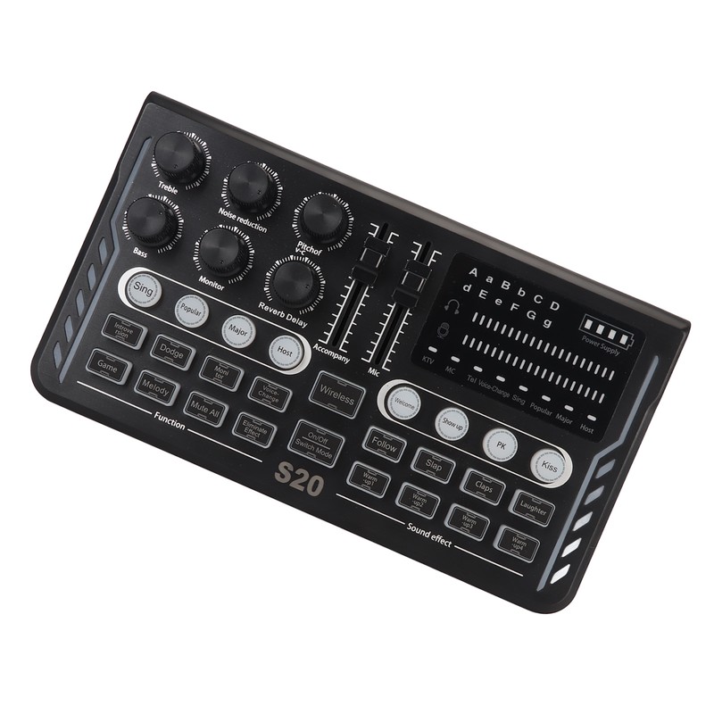 BT5.0 Wireless Sound Card Noise Reduction Modes Adjustable Sound Mixer