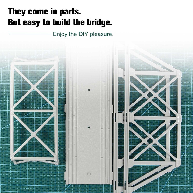 HO Scale 1:87 Model Truss Bridge Kit for Model Track
