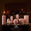 MOZEAL 3" x 4" Hand-Poured Unscented Blush Candle, Dripless Light