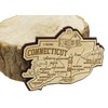 Printtoo Gift Collectibles Souvenir Wooden Connecticut Engraved Fridge Magnet