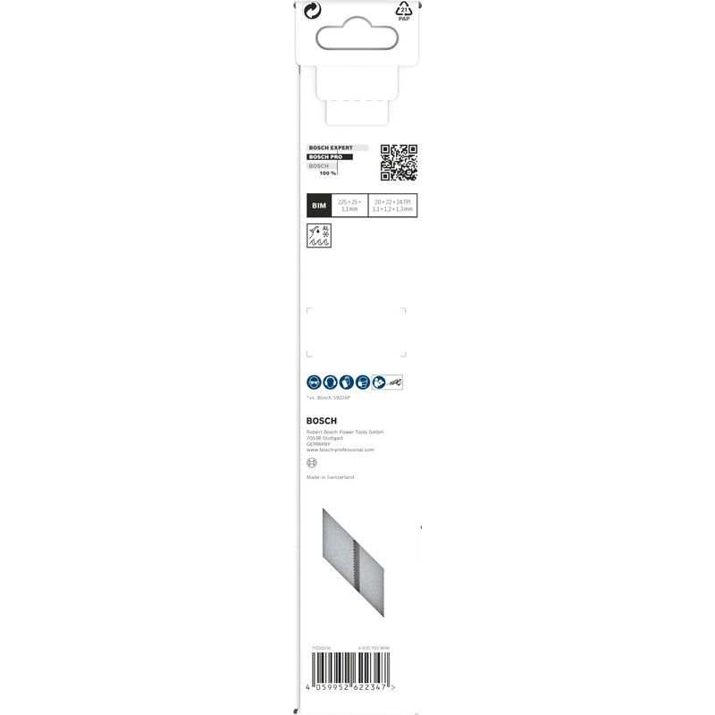 BOSCH(ボッシュ) 5X PRO 薄型金属 S1137EAF 精密レシプロソーブレード (金属パイプ・プロファイル用 非鉄金属用 長さ225mm プロフェッショナルアクセサリーレシプロソー)