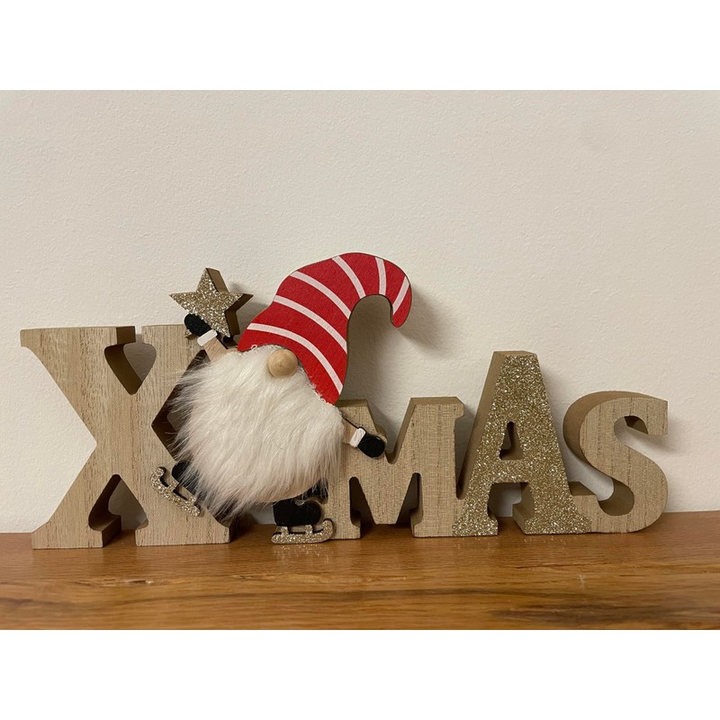 khevga Christmas Decoration Lettering Xmas Santa Claus Table Decoration Christmas