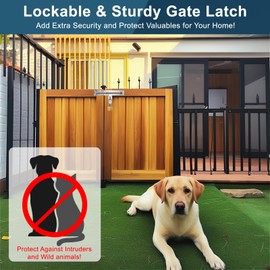 Security Door Bolt Stainless Steel 216 mm Sliding Lock with Latch Sliding Bolt Door Bolt Garden Gate Outdoor with Padlock Hole Security Door Bolt for Cabinet Doors, Barn Doors, Sliding Doors