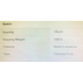 Royal Oak (1-32 oz BOTTLE) ROYAL OAK 32 oz CHARCOAL LIGHTER FLUID, ODORLESS/USA MADE