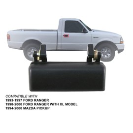 APA Replacement Textured Black Exterior Front Outer Door Handle for 1993-2000 Ranger Passenger Right RH Side FO1311120 F37Z1022404A