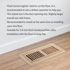 Oak Floor Register for 6x12 Inch Duct Holes - Flush