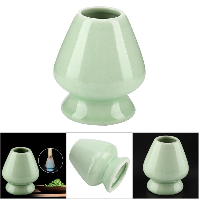 TOPINCN Matcha Tea Whisk Holder Ceramic Matcha Whisk Stand Japanese