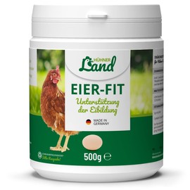 HÜHNER Land Egg Fit for Laying Hens 500 g - Feed Supplement for Chickens, Laying Performance Additive for Chickens, Addition Eggs, Egg Formation, Strong Yolk, Stable Shell, Healthy Eggs, Vitamins for