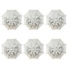 THY COLLECTIBLES Pack of 6 Mini Lace Umbrella Parasols with