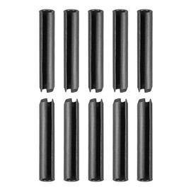 DTGN 5mmx25mm(DxL) Slotted Spring Pins 30pcs for Household Machine Fasteners 65Mn Spring Dowel Tension Roll Pin Black