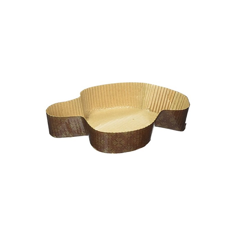 Decora 5" Colomba Pans, Cellulose Paper Brown, 9 x 9