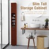Giantex Slim Bathroom Storage Cabinet - Tall Narrow Floor Cabinet