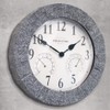 Presentime & Co Sandstone Outdoor Clock with Thermometer & Hygrometer
