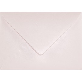 Netuno 25 Envelopes Pearlescent Light Pink DIN B6 125 x 175 mm 120 g Aster Metallic Candy Pink Elegant Envelopes B6 Beautiful Mother of Pearl Envelopes Shimmer for Invitation Cards Wedding Envelope