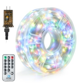 Joiedomi 1200 LED Christmas Lights Outdoor,394 FT Multicolor Christmas Tree Lights with 8 Modes Timer, PVC Clear Wire String Lights with Reel for Indoor Outdoor Holiday Xmas Eve Night Decorations