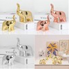 Tibeoyad Set of 2 Ceramic Elephant Ornaments, Desktop Statue, Tiny