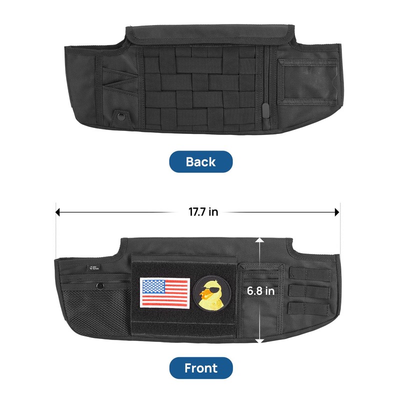 JOYTUTUS Sun Visor Organizer Compatible with 2018-2025 Wrangler JL &