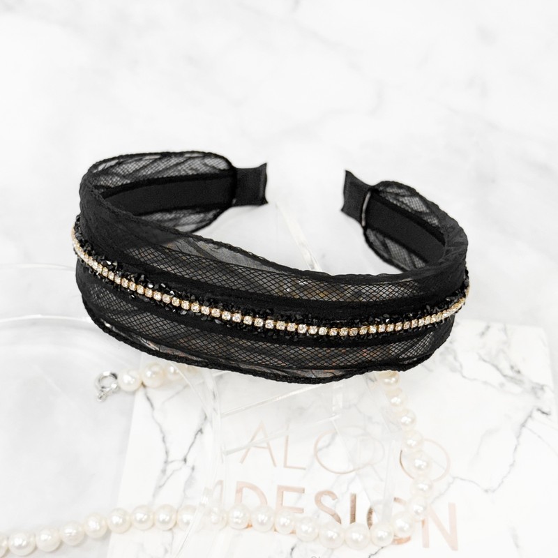 Burnaby see-through mesh cubic hair band / 버나비 시스루 메쉬