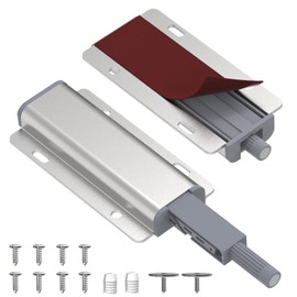 Push to Open Door Latch for Cabinet Door 6 Pack Magnetic Push Latches,Heavy Duty Touch Latch Hardware for Magnetic Touch Latches for Cabinet Drawer Wardrobe Kitchen Door