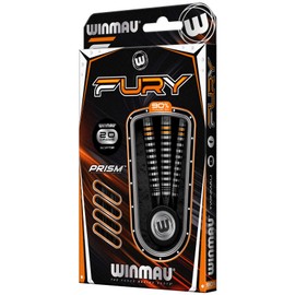 WINMAU Fury 18 Gram Tungsten Softip Darts Set with Prism Flights and Vecta Shafts (Stems)