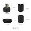 ZCCZ - Black Bathroom Accessories Set 4 Pcs - Toothbrush