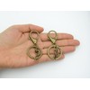 20sets Lobster Claw Clasps Hook with Flat Split Keychain Ring