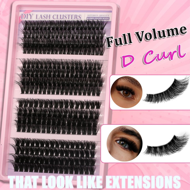 Himirell 280 Pcs Lash Clusters Extensions Kit - 60D 80D
