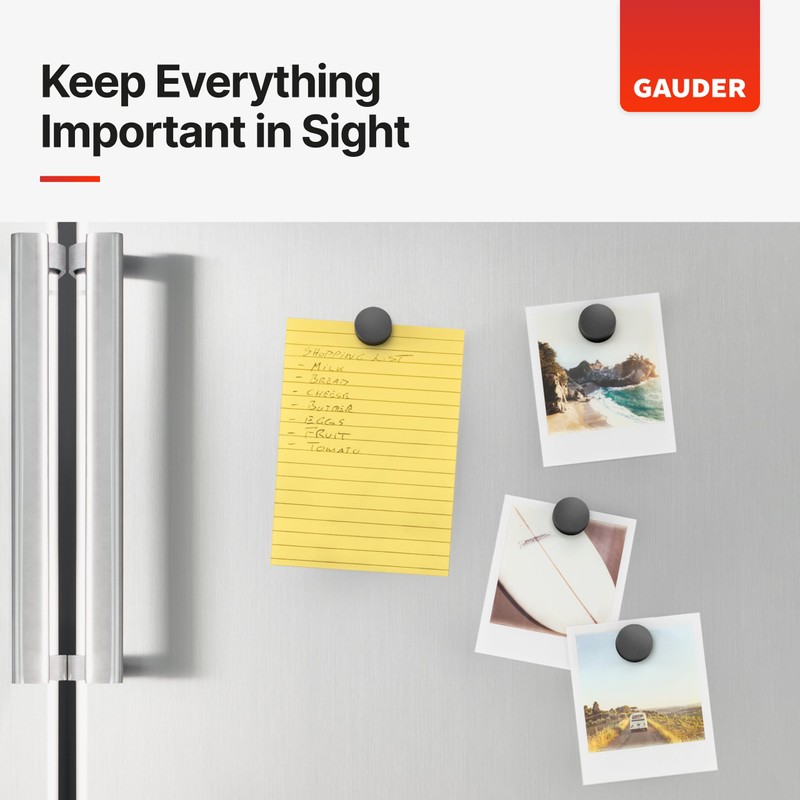GAUDER Magnets for Whiteboard, Notice Board & more (12 x