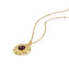 Stera Jewelry 14k Gold Plated Silver Red Gemstone Exquisite Flower