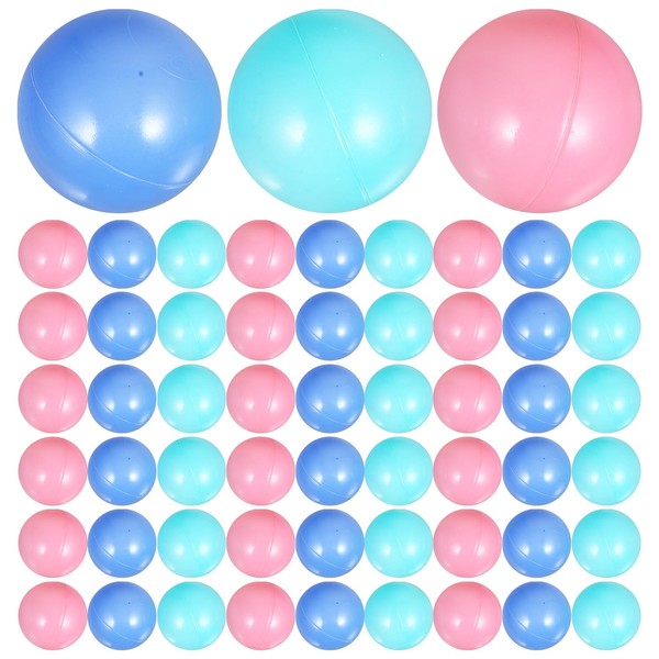 MAGICLULU Ballpit Balls 100Pcs Large Baby Ball Pit Balls Crush Proof Plastic Balls for Kids Pool Tent Party Colorful Pit Balls