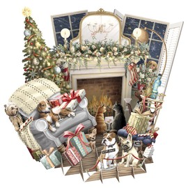 Paper D'Art Christmas Card (3D Card - Sitting Room) XTW030