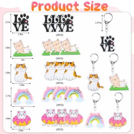 Primo Calm Strips with Keychain - Fun Sensory Stickers for Stress and Anxiety Relief for Kids and Adults (Cat, Keychain)