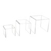 AUFIKR Clear Acrylic Display Risers, 3 Pieces Showcase Shelf for