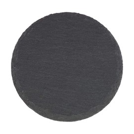 Westmark 4 natural slate coasters, round, with scratch protection, ø 10 cm, slate, Tapas + Friends, anthracite, 69202270