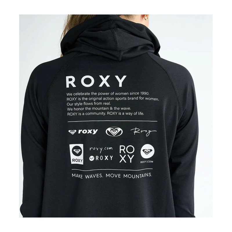 Roxy Historical Logo Hoody Women's Rash Guard, white, M