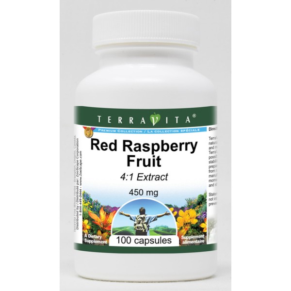 Red Raspberry Fruit 4:1 Extract - 450 mg (100 Capsules,