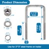 4 Set Stainless Steel Square U Bolt Kit for Boat