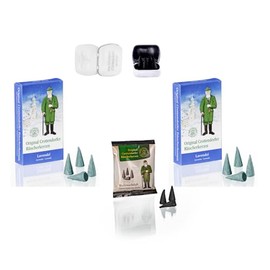 Crottendorfer Räucherkerzen Christmas Set of 2 – Frankincense + Fir – 48 Pieces – Size: M – with Small Trial Pack Colourful Mix (5 Pieces) – Made in Germany