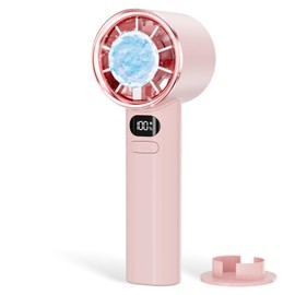 Vcycal Portable Handheld Fan with Ice Cooling,Fast Cool to 26°F, 5500mAh Rechargeable 120 Speed Adjustable with 15000RPM, Turbo Fan with 20H Cooling Time, Gift for Travel, Office, Sport, Camping