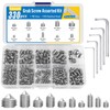 Caianwin 330 Pieces Tapered Point Grub Screws Set M3 M4