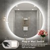FTOTI 24 Inch LED Round Mirror,Backlit Lighted Bathroom Mirror,6000K Wall