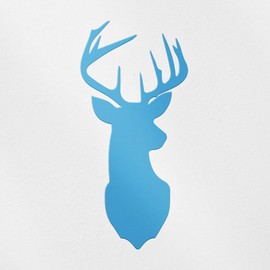 Transparent Decal Stickers of Deer Head 4 (Azure Blue) Premium Waterproof Vinyl Decal Stickers for Laptop Phone Accessory Helmet Car Window Mug Tuber Cup Door Wall Decoration ANDSKUS812853BE080322