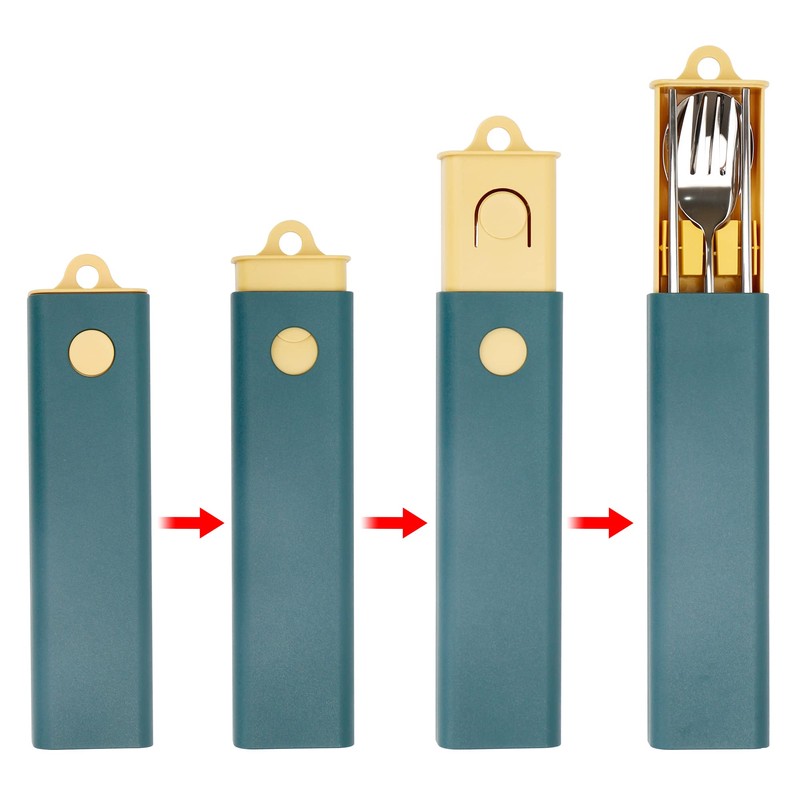 Exzact Cutlery Set in a Case - Chopsticks Spoon Fork