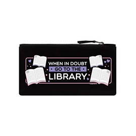 When in Doubt Go to The Library Pencil Case Black