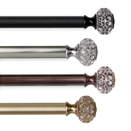 A&F Rod Decor - Roy 1" Curtain Rod 120-170 inch - Gold