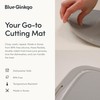 Blue Ginkgo Silicone Cutting Board – Medium – Double-Sided, Thick,