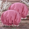 Nanri Sisters perm brush perm elastic band dyeing towel double satin waterproof shower self dyeing hair cap 8 pcs rose pink / 난리시스터즈 파마용브러시 파마고무줄 염색용타올 이중 새틴 방수 샤워 셀프 염색 헤어캡 8개 로즈핑크