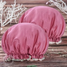Nanri Sisters perm brush perm elastic band dyeing towel double satin waterproof shower self dyeing hair cap 8 pcs rose pink / 난리시스터즈 파마용브러시 파마고무줄 염색용타올 이중 새틴 방수 샤워 셀프 염색 헤어캡 8개 로즈핑크