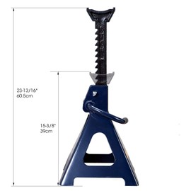 TCE 6 Ton (12,000 LBs) Capacity Double Locking Steel Jack Stands, 2 Pack, Blue, AT46002AU